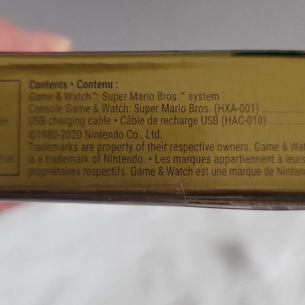 Nintendo Game & Watch Super Mario Bros.Gold Handheld Console w/Color Screen, NEW